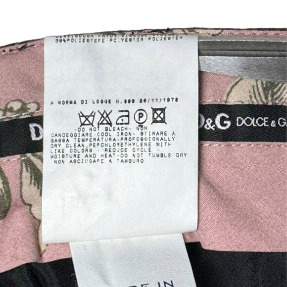 NWT D&G Dolce & Gabbana Short Capri Pants Sz 4 Brown Wool Tweed Cuffed Preppy - Picture 11 of 13